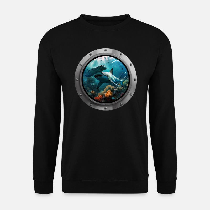 Shark Animal - 2 - Unisex Sweatshirt - black