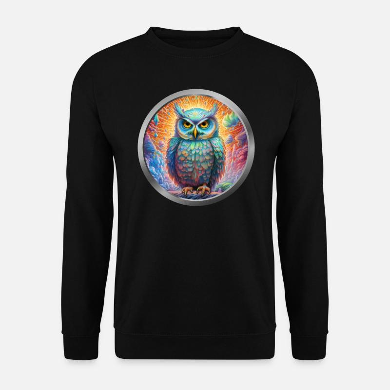 Owl Animal -4 - Unisex Sweatshirt - black