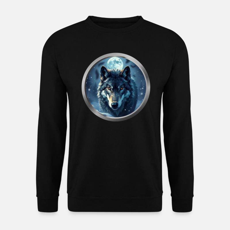 Wolf Animal - 5 - Unisex Sweatshirt - black