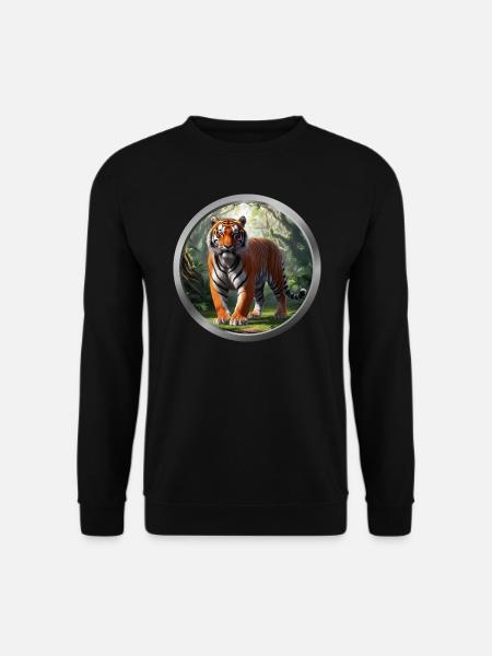 Tiger Animal - 6 - Unisex Sweatshirt - black