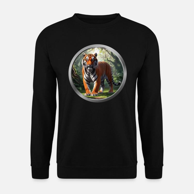 Tiger Animal - 6 - Unisex Sweatshirt - black