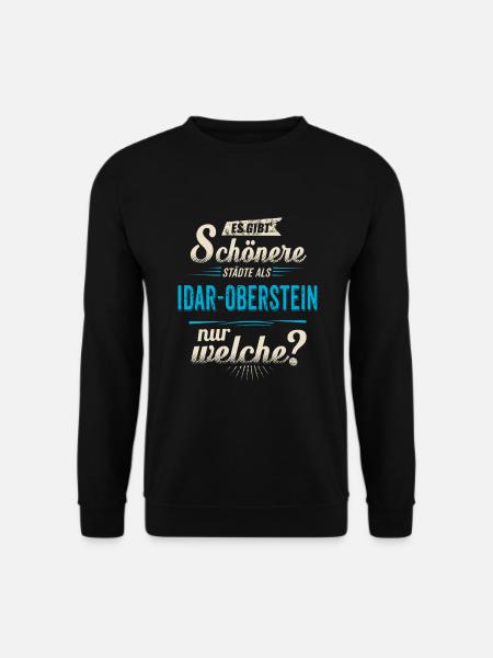 Heimat Stadt - Idar Oberstein - blau retro - - Unisex Pullover - Schwarz