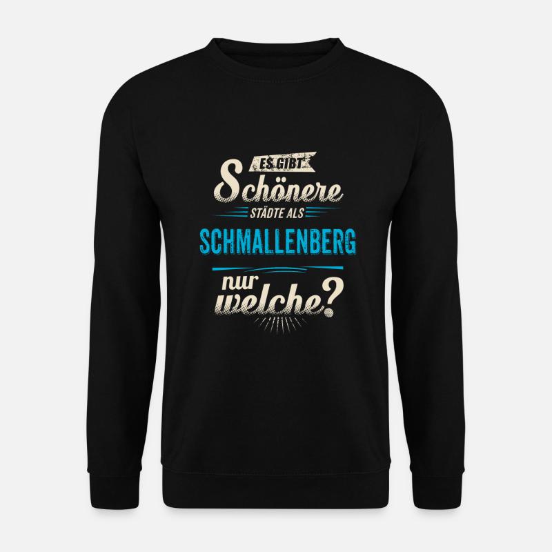 Heimat Stadt - Schmallenberg - blau retro - - Unisex Pullover - Schwarz