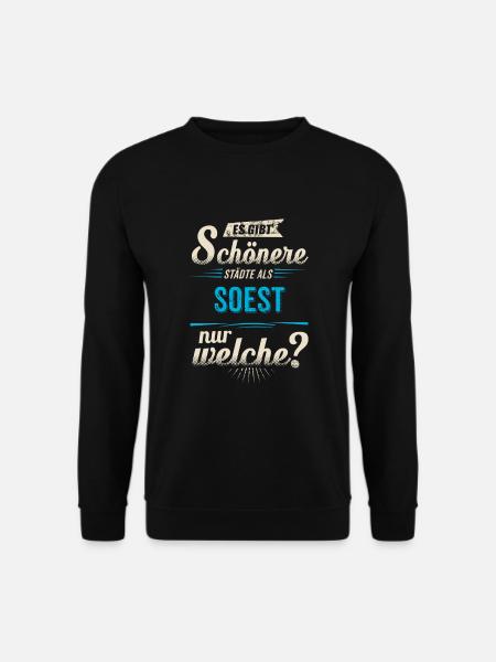 Heimat Stadt - Soest - blau retro - RAHMENLOS - Unisex Sweatshirt - black