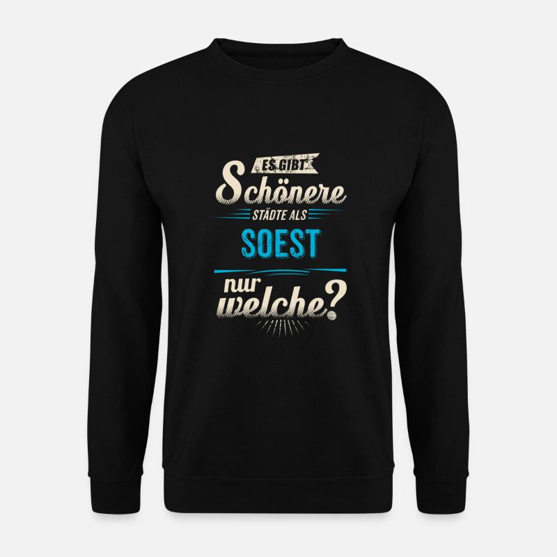 Heimat Stadt - Soest - blau retro - RAHMENLOS - Unisex Pullover - Schwarz