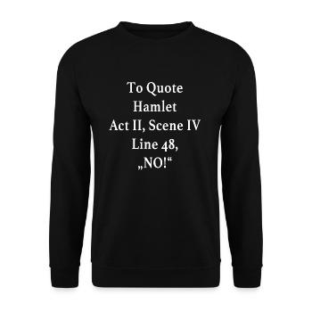 Hamlet Shakespeare - Unisex Sweatshirt - black - Front - Alina (178cm) & Michal (187cm)