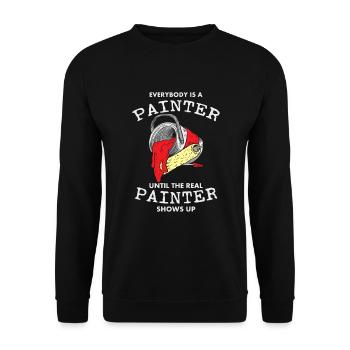 Peintre Paintint Paintbrushes Color Gift - Sweat-shirt Unisexe - noir - Devant - Alina (178cm) & Michal (187cm)