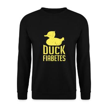 Diabetes Insulin Duck Fiabetes Diabetic - Unisex Sweatshirt - black - Front - Alina (178cm) & Michal (187cm)