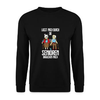 Altenpflegerin Senioren Brauchen Mich - Unisex Sweatshirt - black - Front - Alina (178cm) & Michal (187cm)