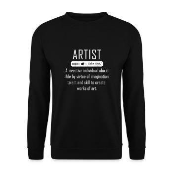 Artiste Définition Peintre Créateur Cadeau - Sweat-shirt Unisexe - noir - Devant - Alina (178cm) & Michal (187cm)