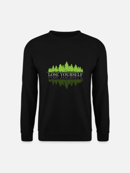 LOSE YOURSELF - WALD Natur Design - Unisex Pullover - Schwarz