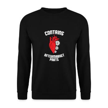 Anatomical Pacemaker Heart Awareness Surgery Geschenk - Unisex Pullover - Schwarz - Vorne - Alina (178cm) & Michal (187cm)