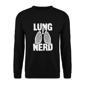 Therapeutisches lustiges Lungen-Nerd-Job-Geschenk - Unisex Pullover - Schwarz - Vorne - Alina (178cm) & Michal (187cm)
