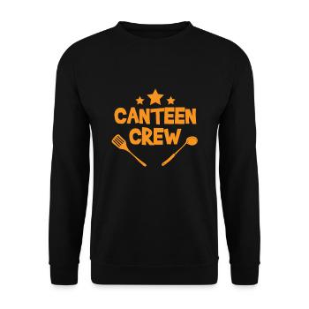 Canteen Crew Lunch Lady Food Server Gift - Unisex Sweatshirt - black - Front - Alina (178cm) & Michal (187cm)