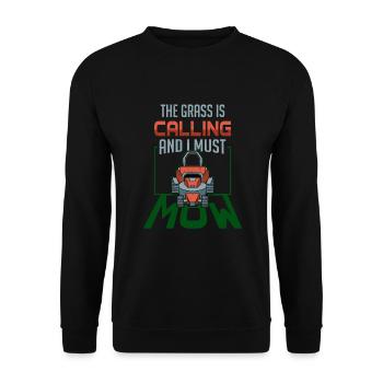 Lawn Mower Gardener Mowing Grass Gardening Gift - Unisex Sweatshirt - black - Front - Alina (178cm) & Michal (187cm)