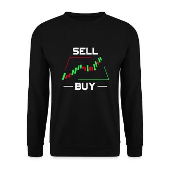 Marché boursier Trader Candlestick Chart Trading Gift - Sweat-shirt Unisexe - noir - Devant - Alina (178cm) & Michal (187cm)