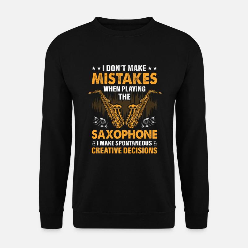 Saxophon Saxofon Saxophonist - Unisex Pullover - Schwarz
