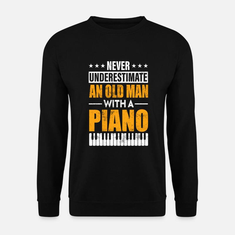 Klavier Piano Geschenk - Unisex Pullover - Schwarz
