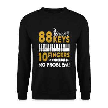 Piano Piano Pianiste - Sweat-shirt Unisexe - noir - Devant - Alina (178cm) & Michal (187cm)