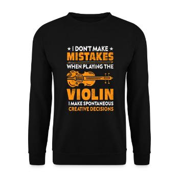 Violin violin - Unisex Sweatshirt - black - Front - Alina (178cm) & Michal (187cm)