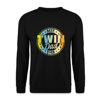 Dad father of twins twin dad - Unisex Sweatshirt - black - Front - Alina (178cm) & Michal (187cm)