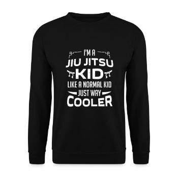 JiuJitsu Kids MMA Lover Funny Way Cooler Gift - Unisex Sweatshirt - black - Front - Alina (178cm) & Michal (187cm)