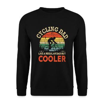 Bicycle Cyclist Dad Gift - Unisex Sweatshirt - black - Front - Alina (178cm) & Michal (187cm)