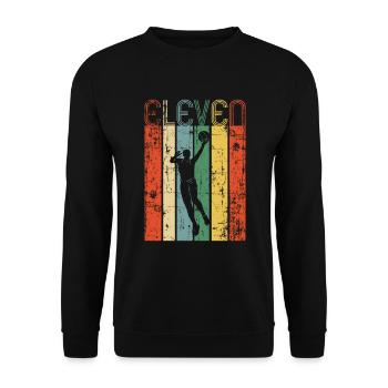 Basketteur 11e anniversaire - Sweat-shirt Unisexe - noir - Devant - Alina (178cm) & Michal (187cm)