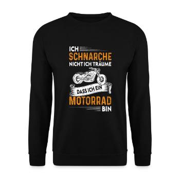 Motorradfahrer Spruch Motorrad - Unisex Pullover - Schwarz - Vorne - Alina (178cm) & Michal (187cm)