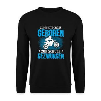 Motocross Dirt Bike - Unisex Pullover - Schwarz - Vorne - Alina (178cm) & Michal (187cm)