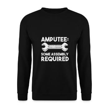 Amputee Amputation Some Assembly Required - Unisex Sweatshirt - black - Front - Alina (178cm) & Michal (187cm)