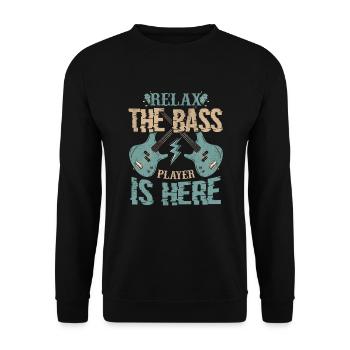 Basse guitare basse basse guitare - Sweat-shirt Unisexe - noir - Devant - Alina (178cm) & Michal (187cm)