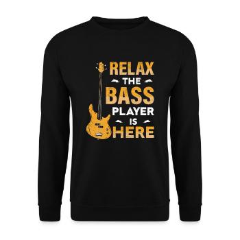 Basse-Guitare Bassist - Sweat-shirt Unisexe - noir - Devant - Alina (178cm) & Michal (187cm)