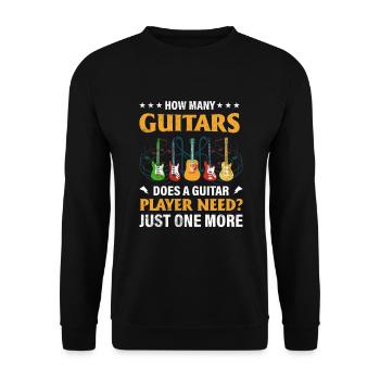 Gitarre Gitarrist Geschenk - Unisex Pullover - Schwarz - Vorne - Alina (178cm) & Michal (187cm)
