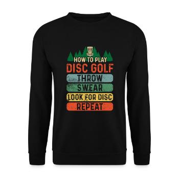 Disc Golf - Sweat-shirt Unisexe - noir - Devant - Alina (178cm) & Michal (187cm)