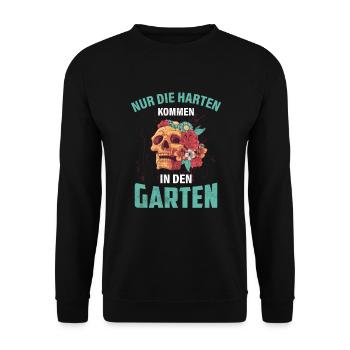 Garten Gärtner Geschenk - Unisex Pullover - Schwarz - Vorne - Alina (178cm) & Michal (187cm)