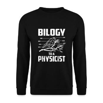 Biology Biologist - Unisex Sweatshirt - black - Front - Alina (178cm) & Michal (187cm)