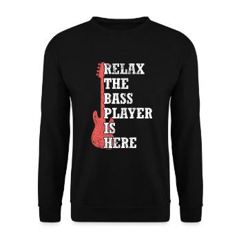 Bass bass guitarist - Unisex Sweatshirt - black - Front - Alina (178cm) & Michal (187cm)
