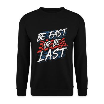 Motorsport Autorennen - Unisex Pullover - Schwarz - Vorne - Alina (178cm) & Michal (187cm)
