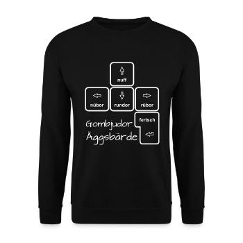 Computer Experte (Sächsische-Mundart-Edition) - Unisex Pullover - Schwarz - Vorne - Alina (178cm) & Michal (187cm)