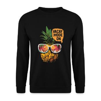 Sommerurlaub Ferien Urlaub - Unisex Pullover - Schwarz - Vorne - Alina (178cm) & Michal (187cm)