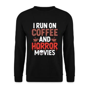 Horrorfilm Fan Horror Geschenk - Unisex Pullover - Schwarz - Vorne - Alina (178cm) & Michal (187cm)