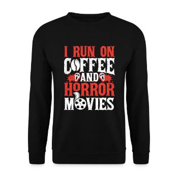 Halloween Horrorfilm Geschenk - Unisex Pullover - Schwarz - Vorne - Alina (178cm) & Michal (187cm)