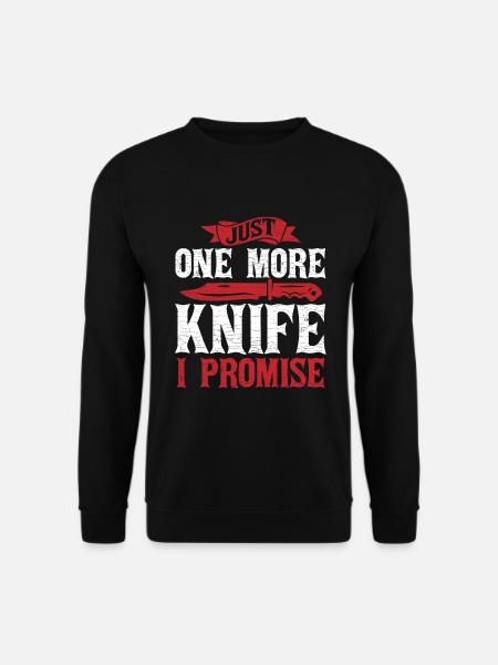 Messersammler Geschenk Knife Collector - Unisex Pullover - Schwarz