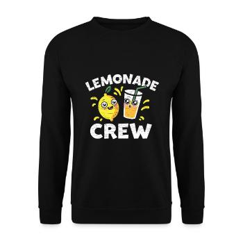 Limonade Limonadenstand - Unisex Pullover - Schwarz - Vorne - Alina (178cm) & Michal (187cm)