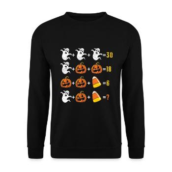 Mathelehrer Halloween - Unisex Pullover - Schwarz - Vorne - Alina (178cm) & Michal (187cm)
