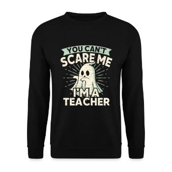 Lehrer Geist Halloween - Unisex Pullover - Schwarz - Vorne - Alina (178cm) & Michal (187cm)