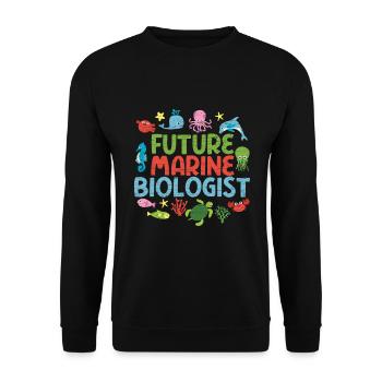 Meeresbiologie Meeresbiologe - Unisex Pullover - Schwarz - Vorne - Alina (178cm) & Michal (187cm)