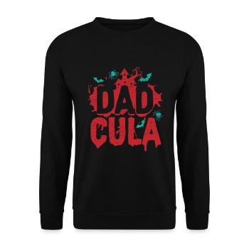 Dracula Papa Halloween - Unisex Pullover - Schwarz - Vorne - Alina (178cm) & Michal (187cm)