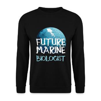Meerebiologe Meeresbiologie - Unisex Pullover - Schwarz - Vorne - Alina (178cm) & Michal (187cm)